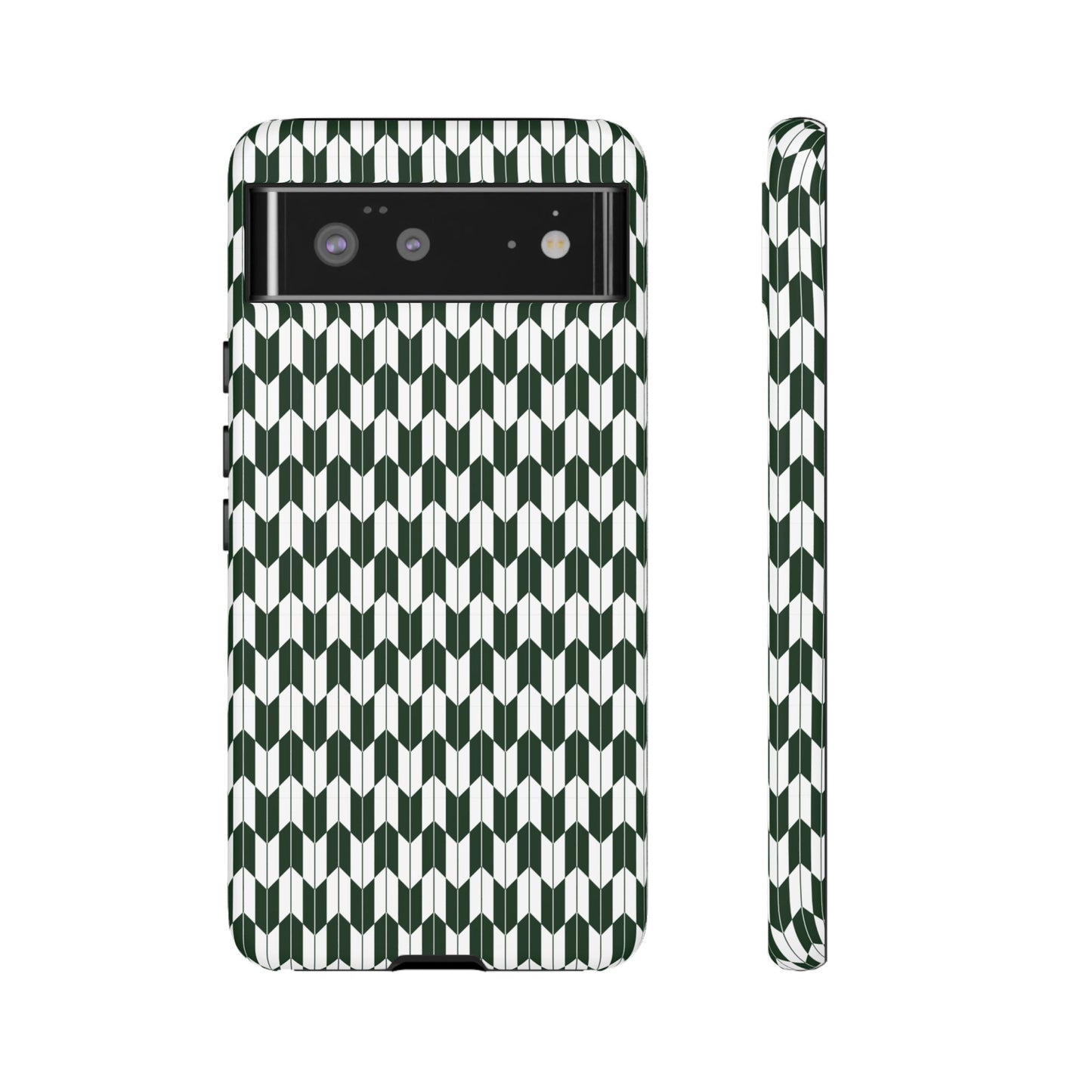 Green Harmony Geometric Phone Case – Durable, Slim, and MagSafe Compatible - JGUS