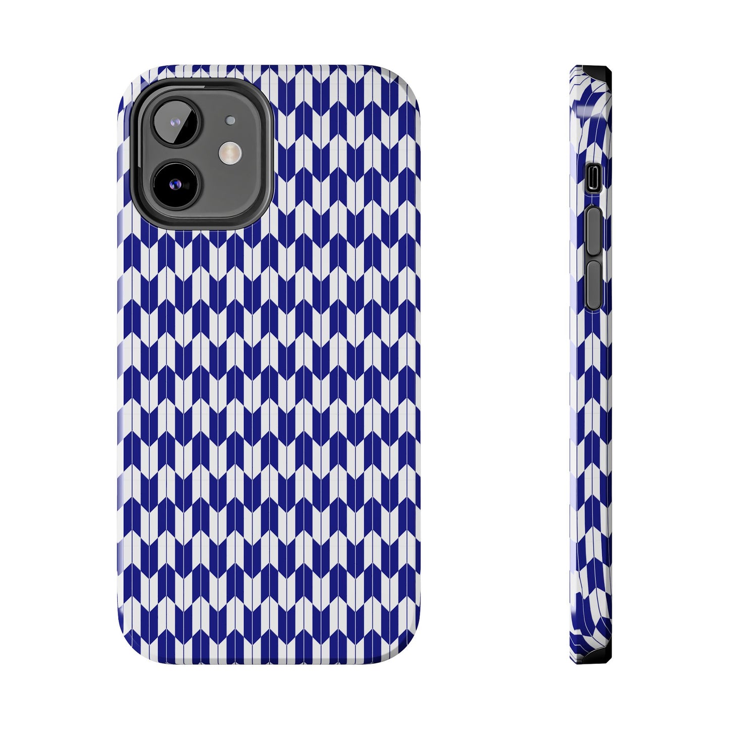 Blue Harmony Geometric Phone Case – Durable, Slim, and MagSafe Compatible