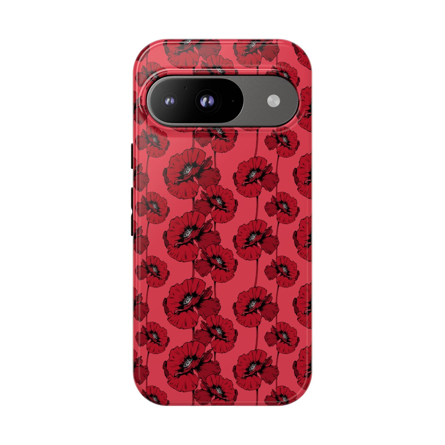 Red Poppy Phone Case for iPhone, Samsung & Google Pixel – Bold Floral Statement Aesthetic - JGUS