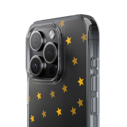 Yellow Stars Clear Phone Case – Stylish, Durable Protection