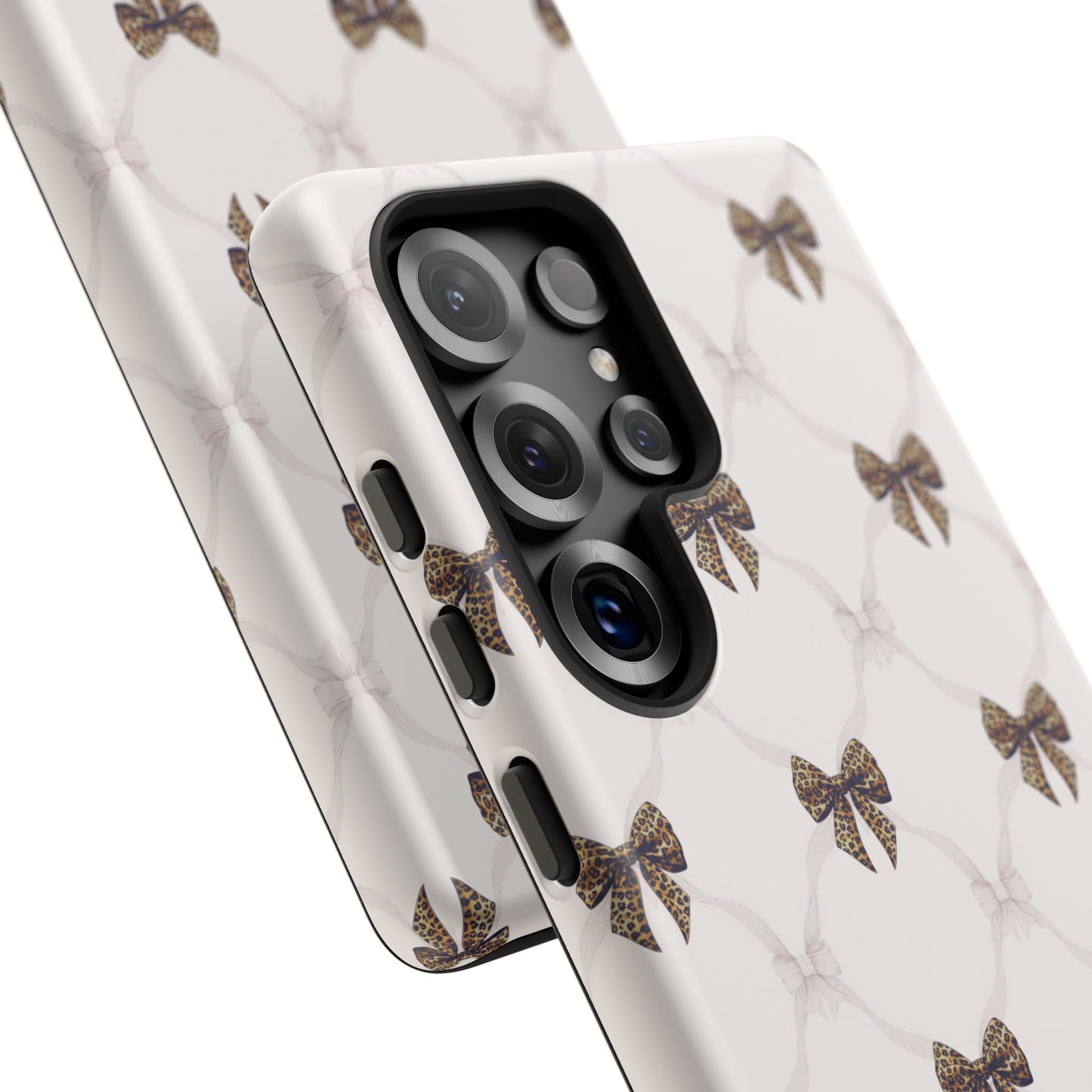Chic Bow Pattern Phone Case | Elegant Clear Protective Case | Stylish iPhone & Samsung Cover - JGUS