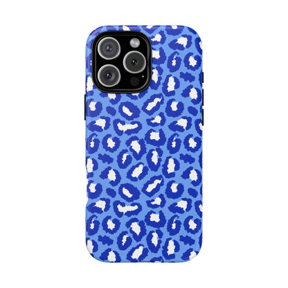 Leopard Vibes - Blue Edition Phone Case for iPhone & Samsung - Stylish & Durable Animal Print Case - JGUS