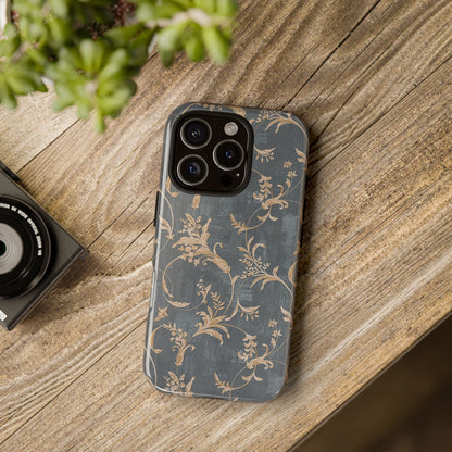 Old-Fashioned Flower Phone Case – Aesthetic Protective Cover for iPhone & Samsung - JGUS