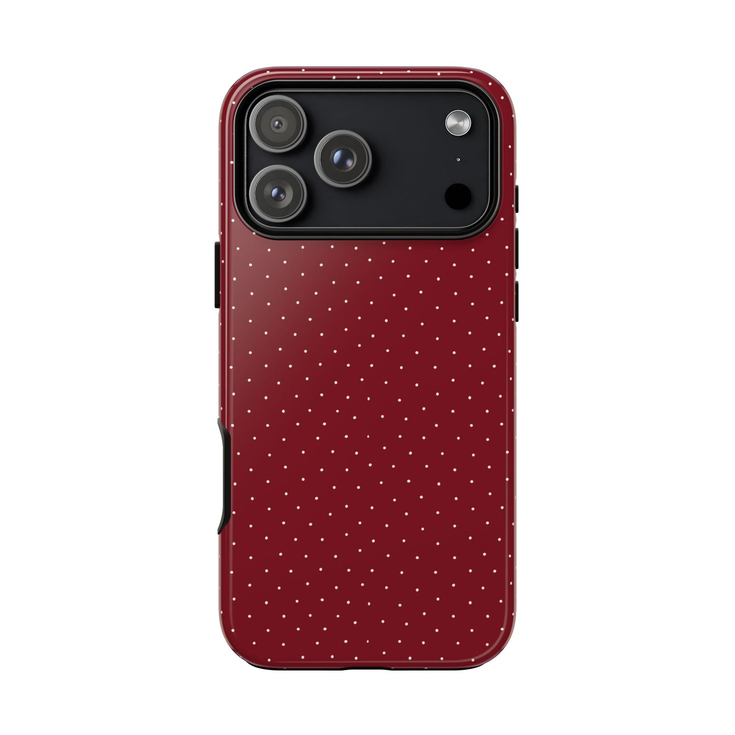 Burgundy  & White Dots Case - JGUS