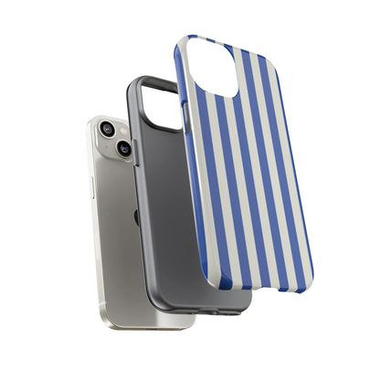 Title: Blue & White Stripe Phone Case – Classic Nautical Pattern for iPhone & Samsung - JGUS