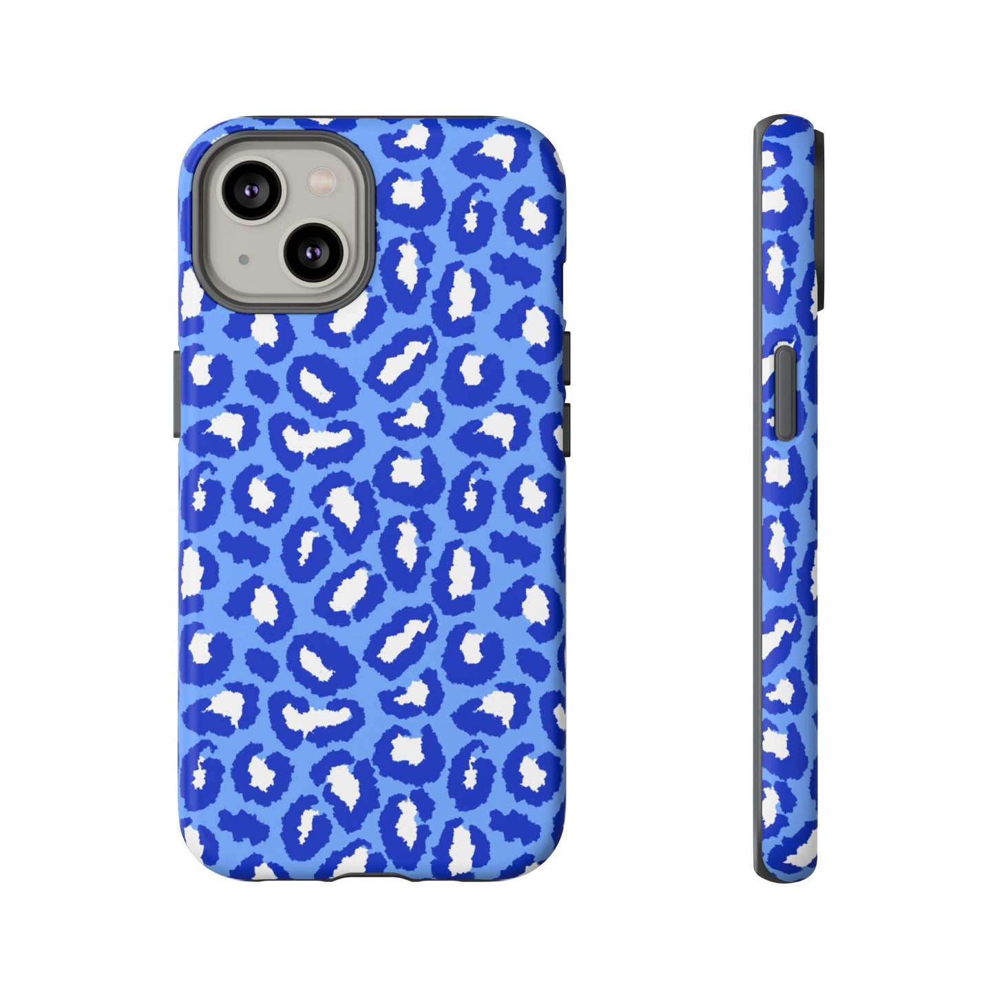 Leopard Vibes - Blue Edition Phone Case for iPhone & Samsung - Stylish & Durable Animal Print Case - JGUS