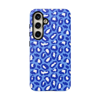 Leopard Vibes - Blue Edition Phone Case for iPhone & Samsung - Stylish & Durable Animal Print Case - JGUS