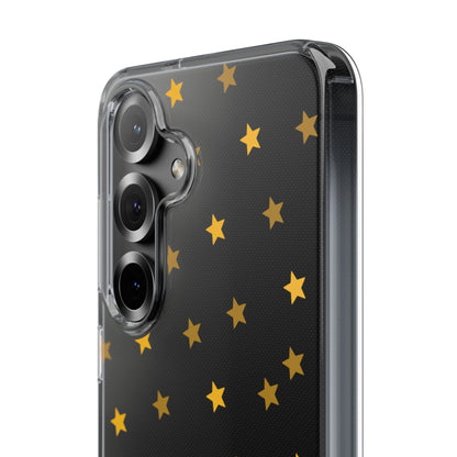 Yellow Stars Clear Phone Case