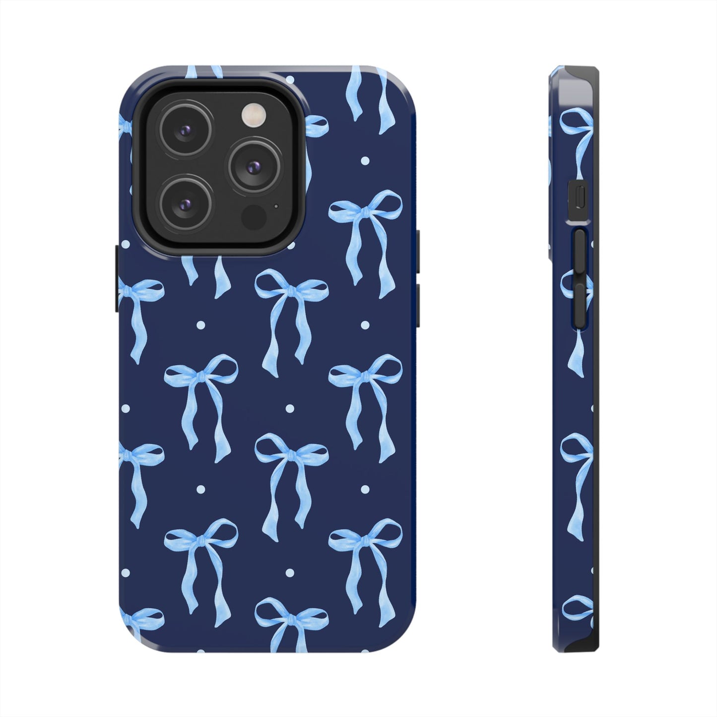 Bows and Blues Phone Case – Cute & Durable Bow Print Case for iPhone & Samsung