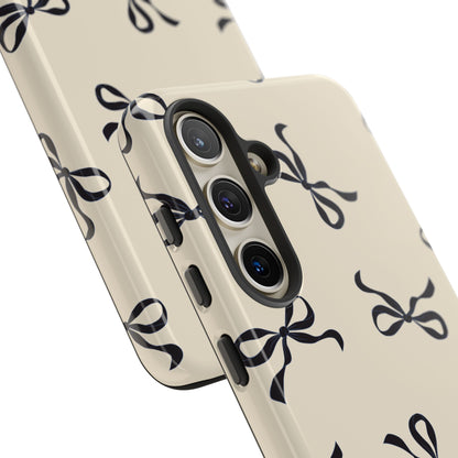 Beige and Black Bow Phone Case - JGUS