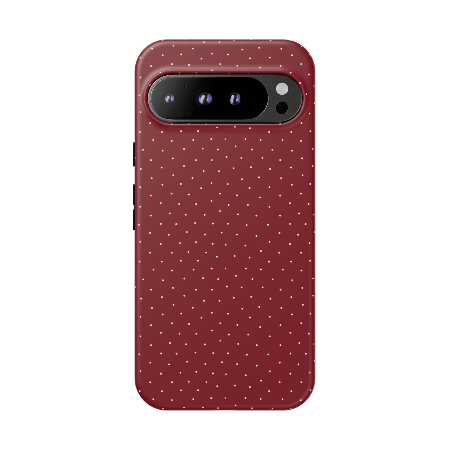 Burgundy  & White Dots Case - JGUS