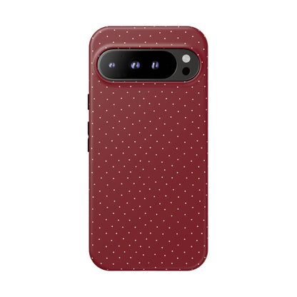 Burgundy  & White Dots Case - JGUS