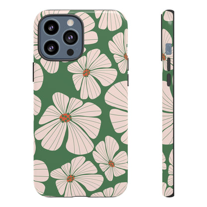 Retro Floral Abstract Phone Case – Vintage 70s & 80s Aesthetic for iPhone & Samsung - JGUS