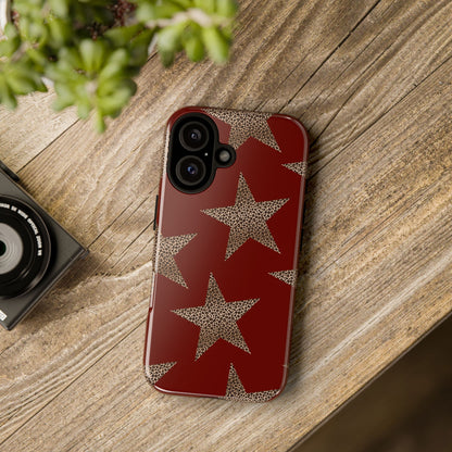 Leopard Star Luxe - Burgundy Edition | Aesthetic Coquette Phone Case for iPhone & Galaxy - JGUS