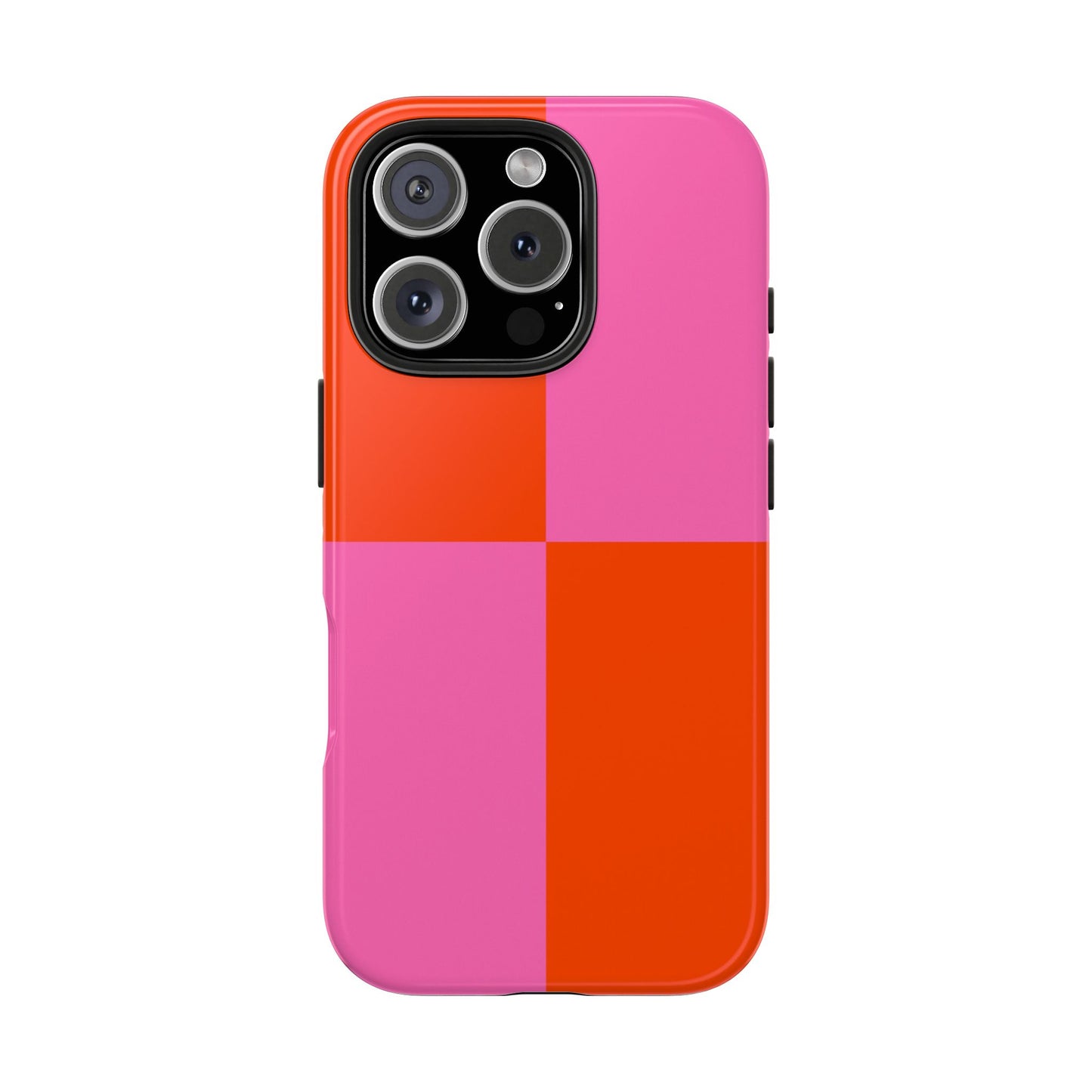 Plaid Sunset Orange & Pink Phone Case