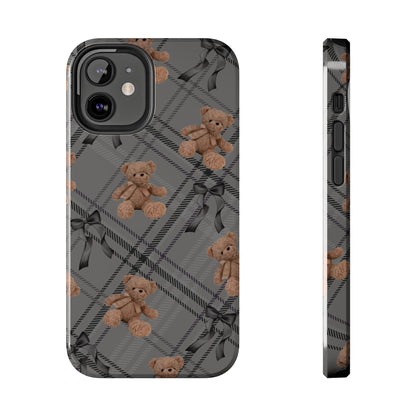 Cute Bows & Bears Phone Case – Customizable, Dual-Layer Protection for iPhone & Samsung