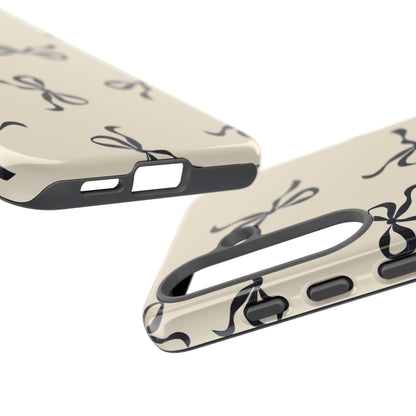 Beige and Black Bow Phone Case - JGUS