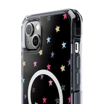 Star Pattern Clear Mag Safe Case, Magnetic Clear Impact Case