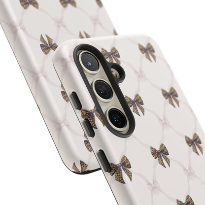 Chic Bow Pattern Phone Case | Elegant Clear Protective Case | Stylish iPhone & Samsung Cover - JGUS