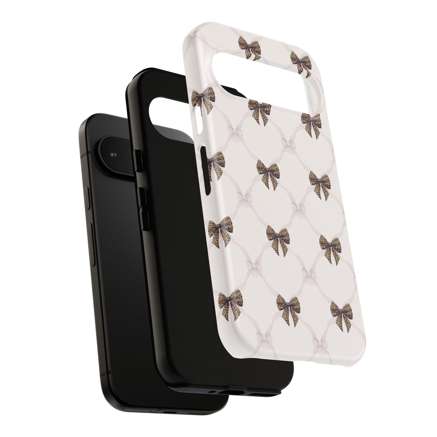 Chic Bow Pattern Phone Case | Elegant Clear Protective Case | Stylish iPhone & Samsung Cover - JGUS