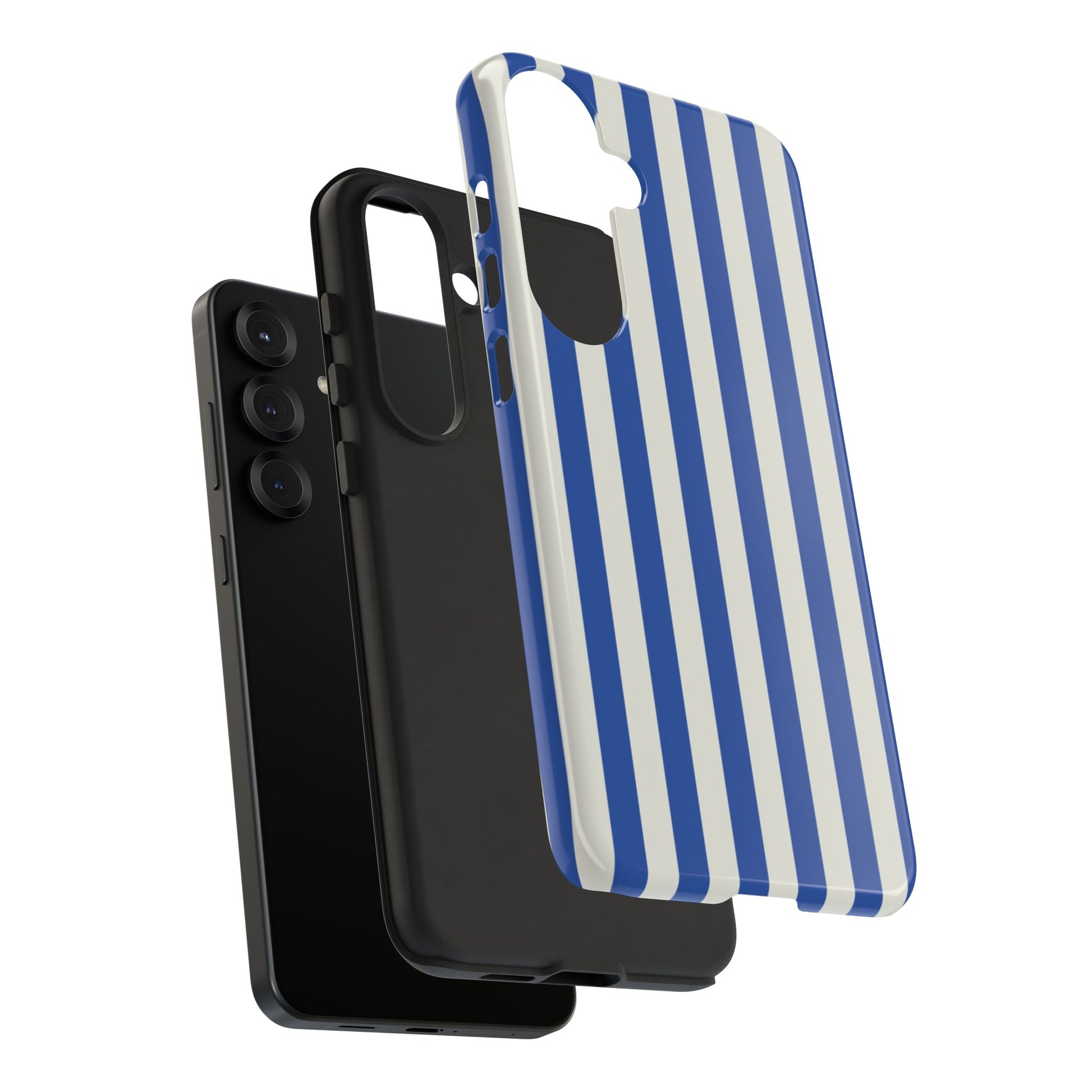 Title: Blue & White Stripe Phone Case – Classic Nautical Pattern for iPhone & Samsung - JGUS