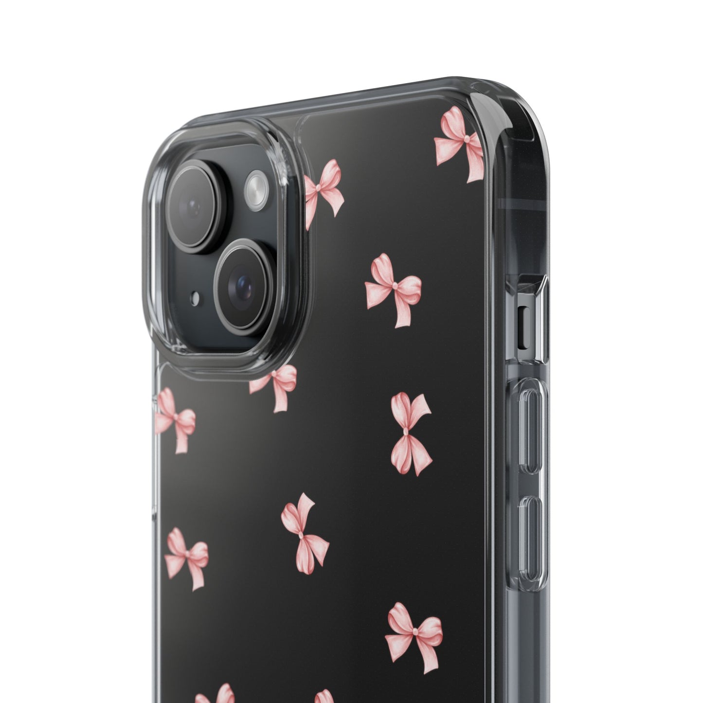 Pink Bow Dreams Clear Phone Case