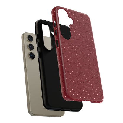 Burgundy  & White Dots Case - JGUS