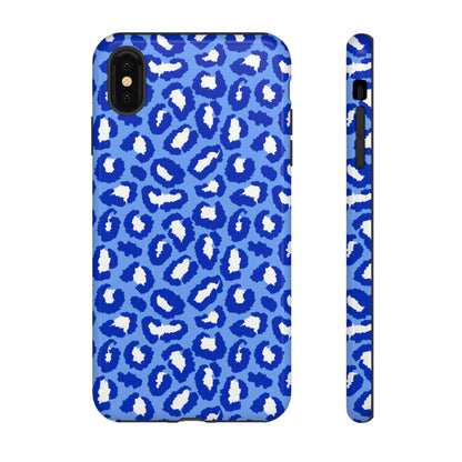 Leopard Vibes - Blue Edition Phone Case for iPhone & Samsung - Stylish & Durable Animal Print Case - JGUS