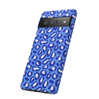Leopard Vibes - Blue Edition Phone Case for iPhone & Samsung - Stylish & Durable Animal Print Case - JGUS