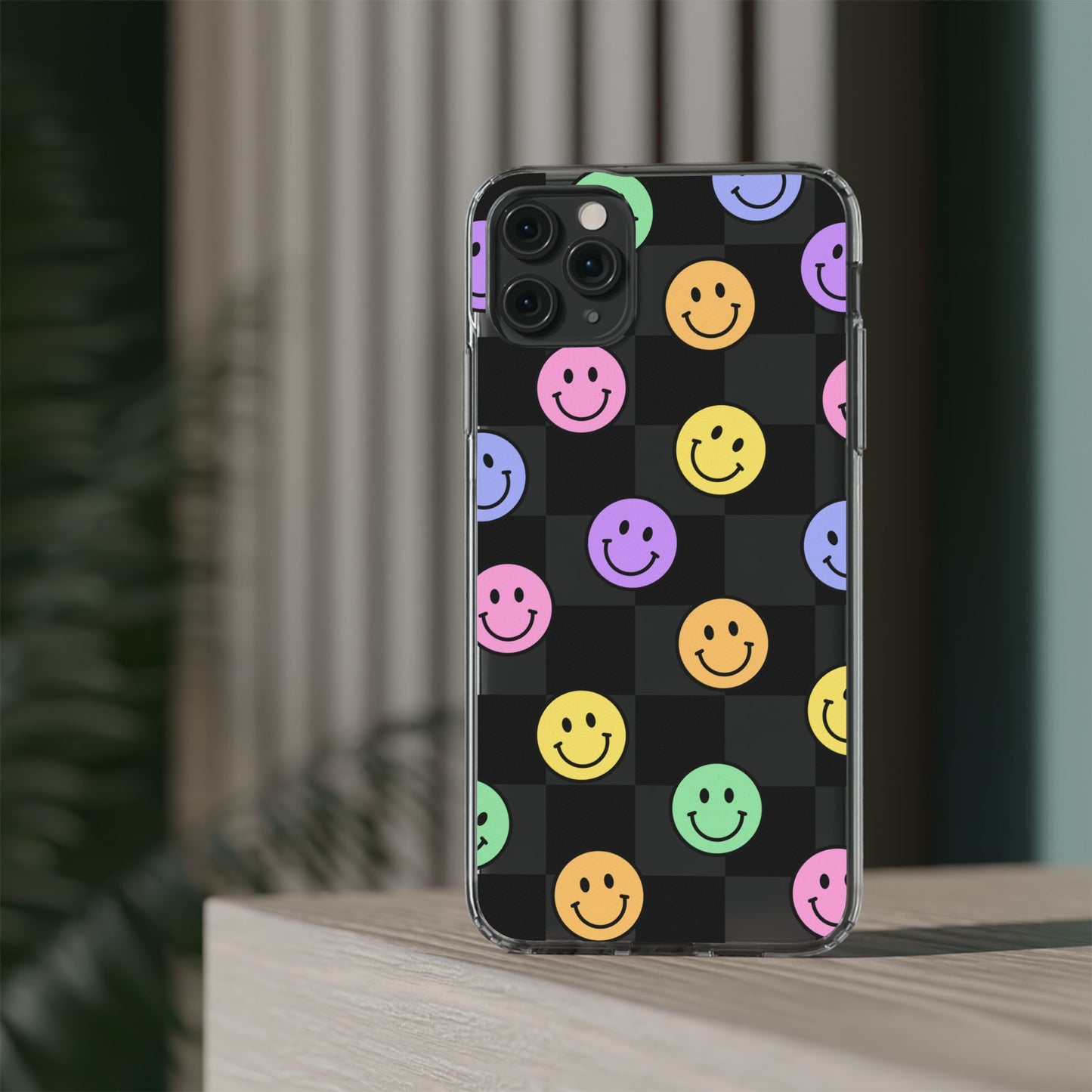 Happy Vibes Clear Phone Case