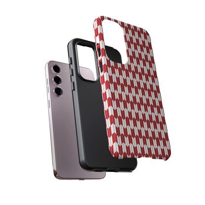 Red Geometric Phone Case for iPhone Samsung Pixel – Bold Pattern Aesthetic Modern Design - JGUS