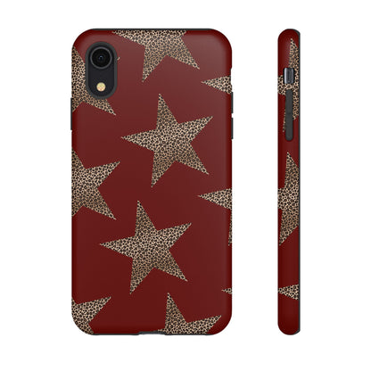 Leopard Star Luxe - Burgundy Edition | Aesthetic Coquette Phone Case for iPhone & Galaxy - JGUS