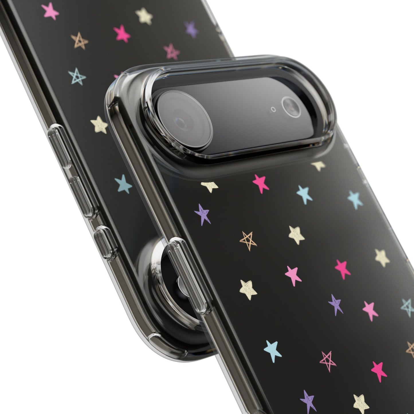 Star Pattern Clear Phone Case