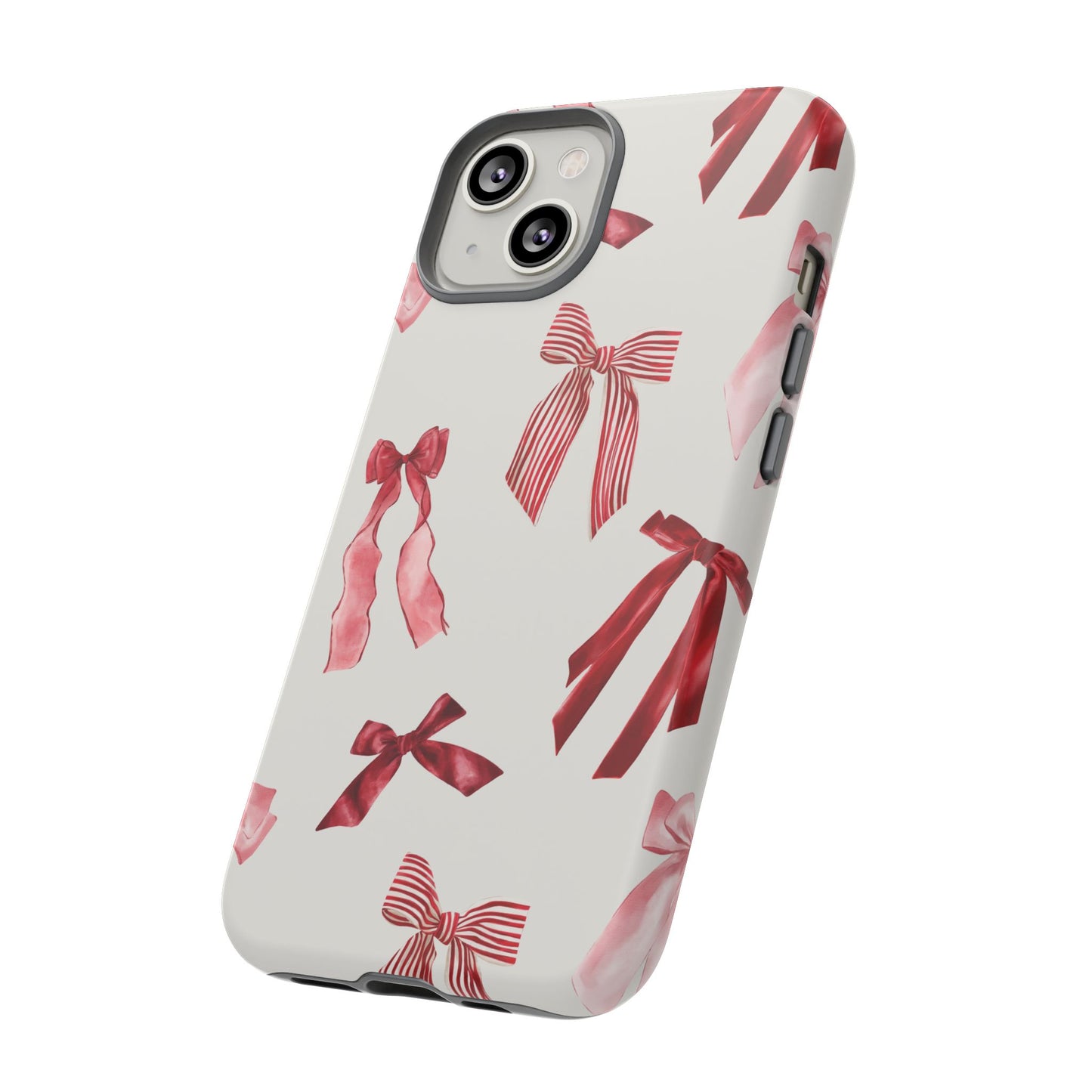 Burgundy Chic Bow Design Phone Case - JGUS