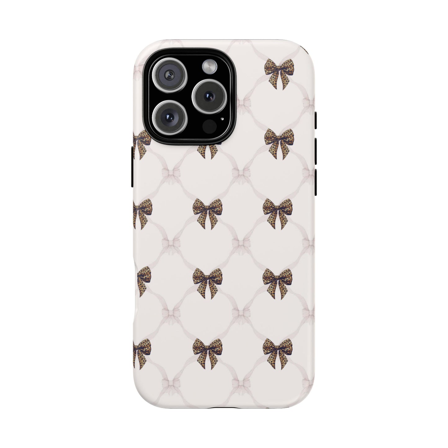 Chic Bow Pattern Phone Case | Elegant Clear Protective Case | Stylish iPhone & Samsung Cover - JGUS