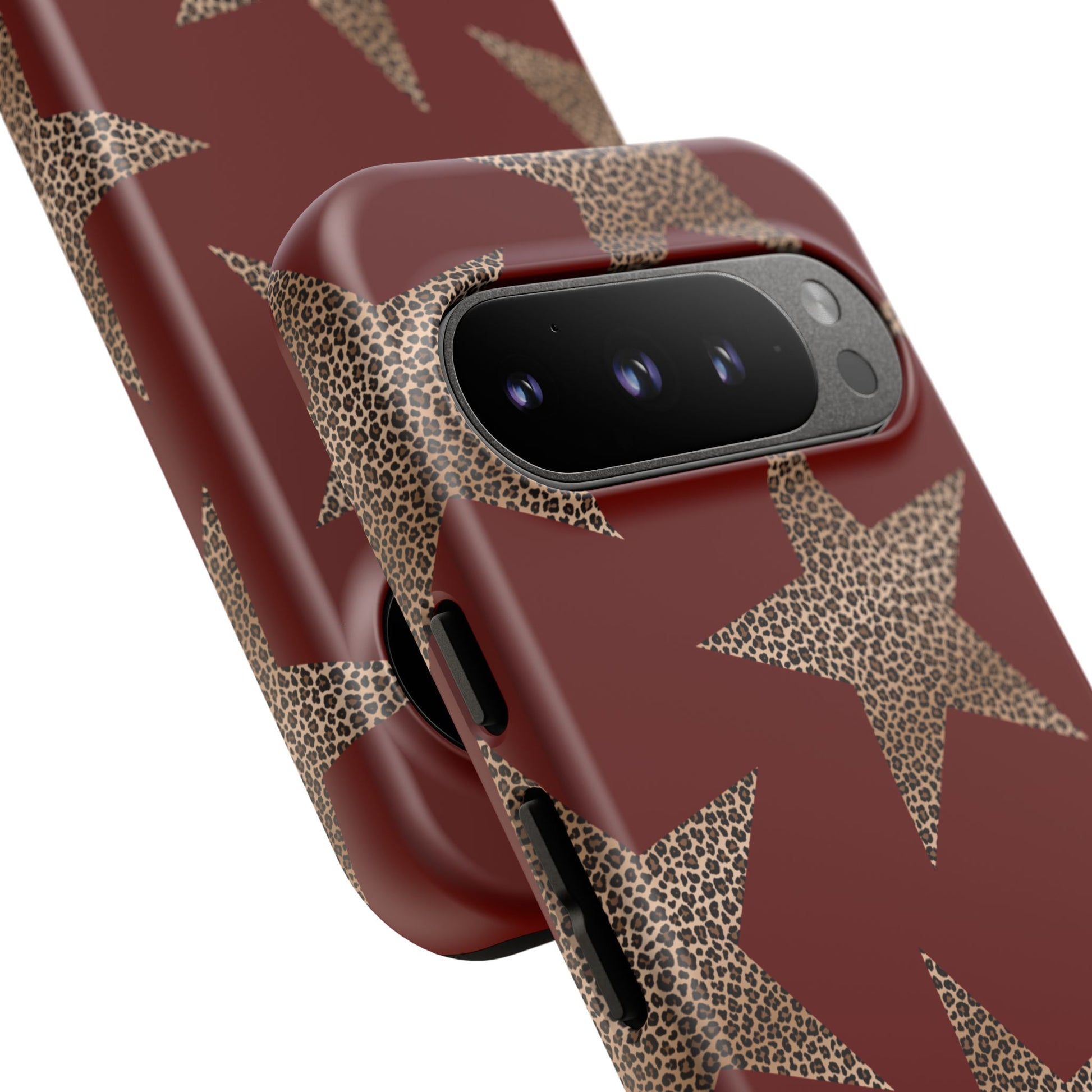Leopard Star Luxe - Burgundy Edition | Aesthetic Coquette Phone Case for iPhone & Galaxy - JGUS