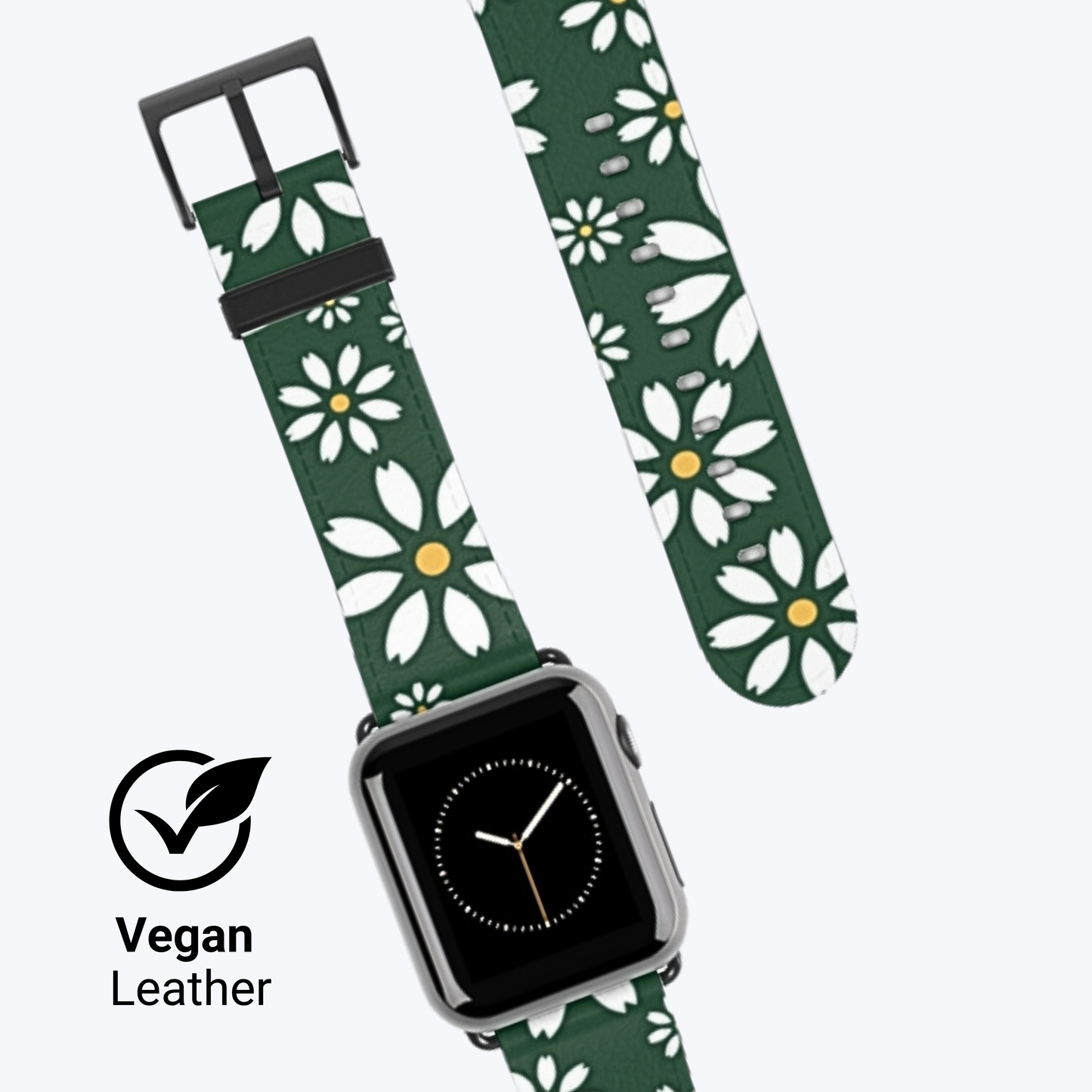 Green Daisy Bloom Apple Watch Band