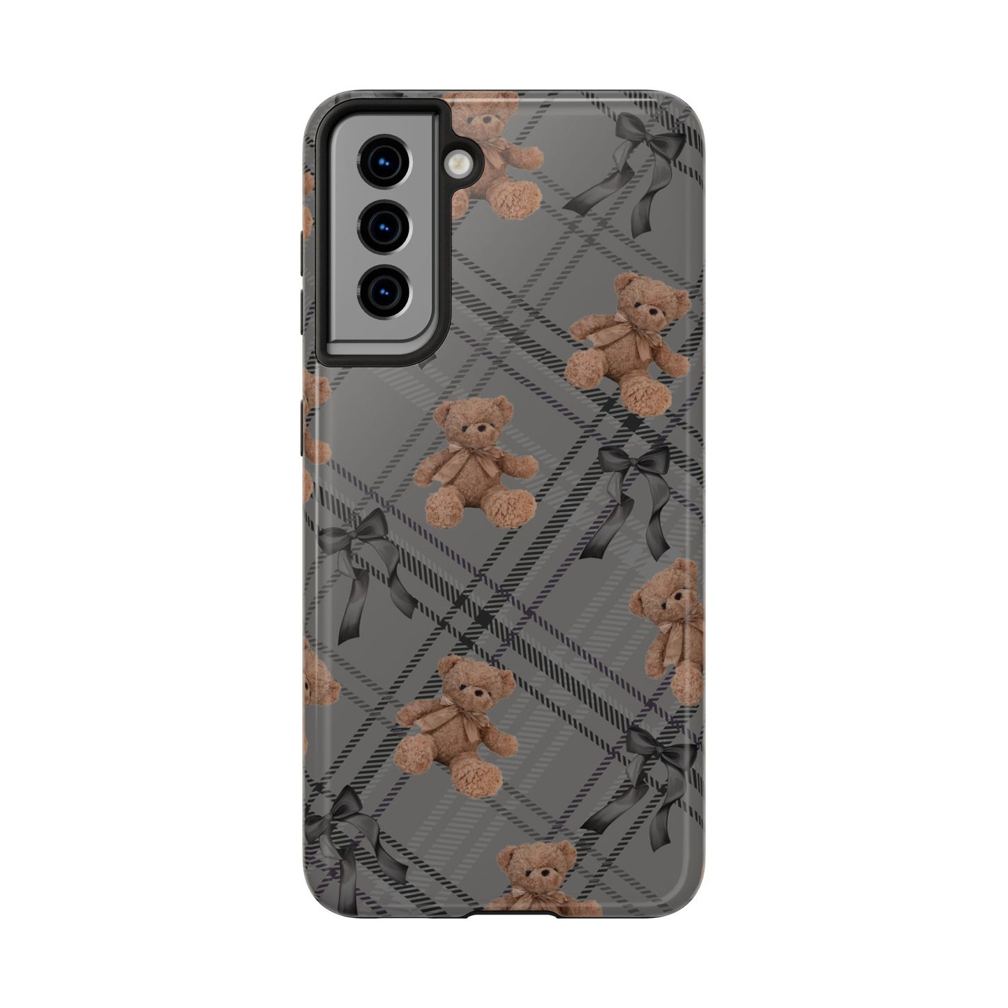 Cute Bows & Bears Phone Case – Customizable, Dual-Layer Protection for iPhone & Samsung