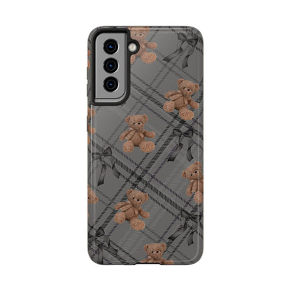 Cute Bows & Bears Phone Case – Customizable, Dual-Layer Protection for iPhone & Samsung