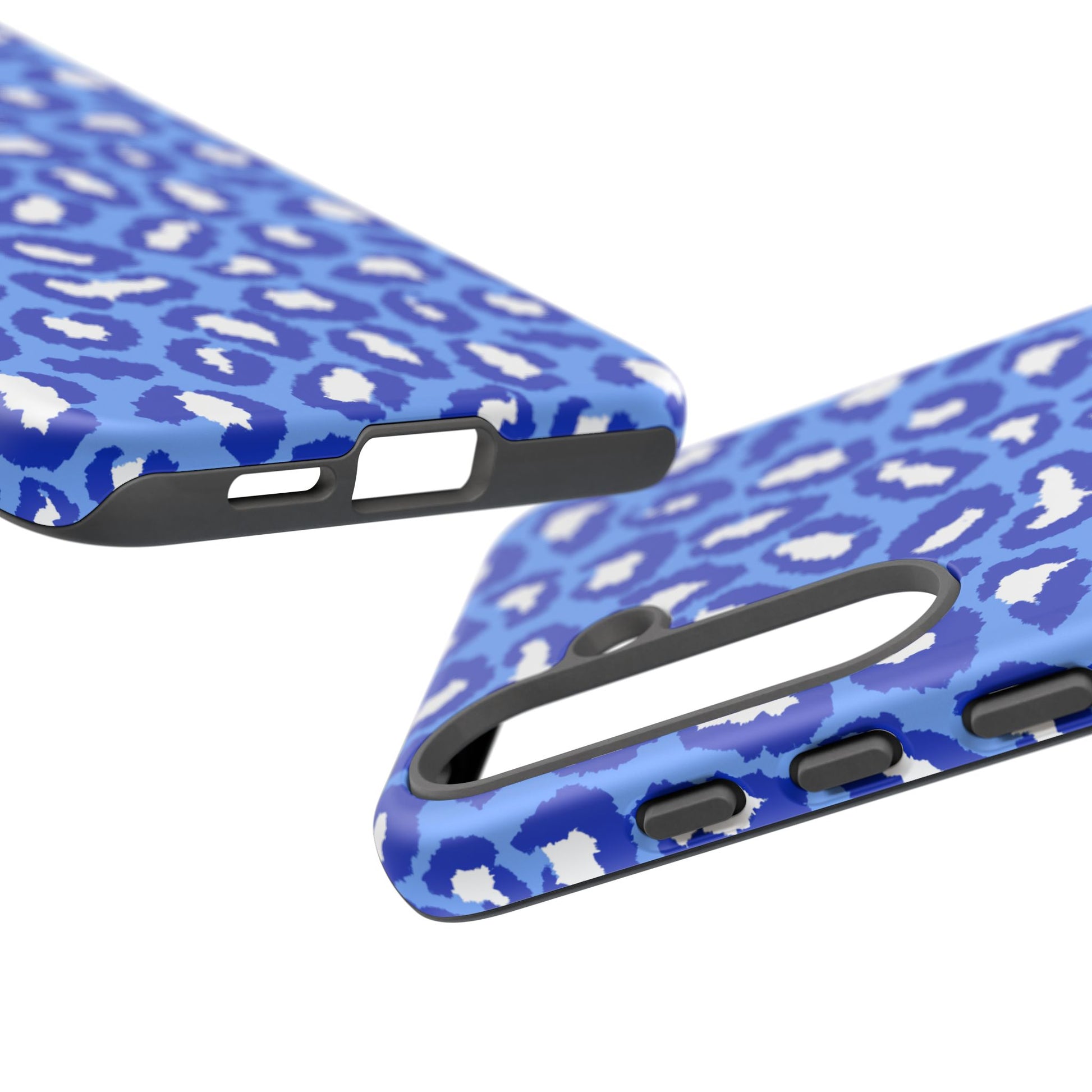 Leopard Vibes - Blue Edition Phone Case for iPhone & Samsung - Stylish & Durable Animal Print Case - JGUS