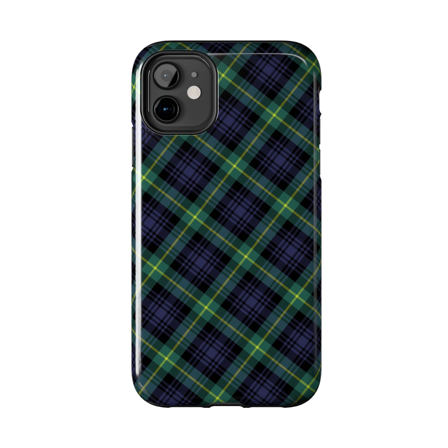 Jade Plaid Luxe Phone Case – Dual-Layer Protection for iPhone & Samsung