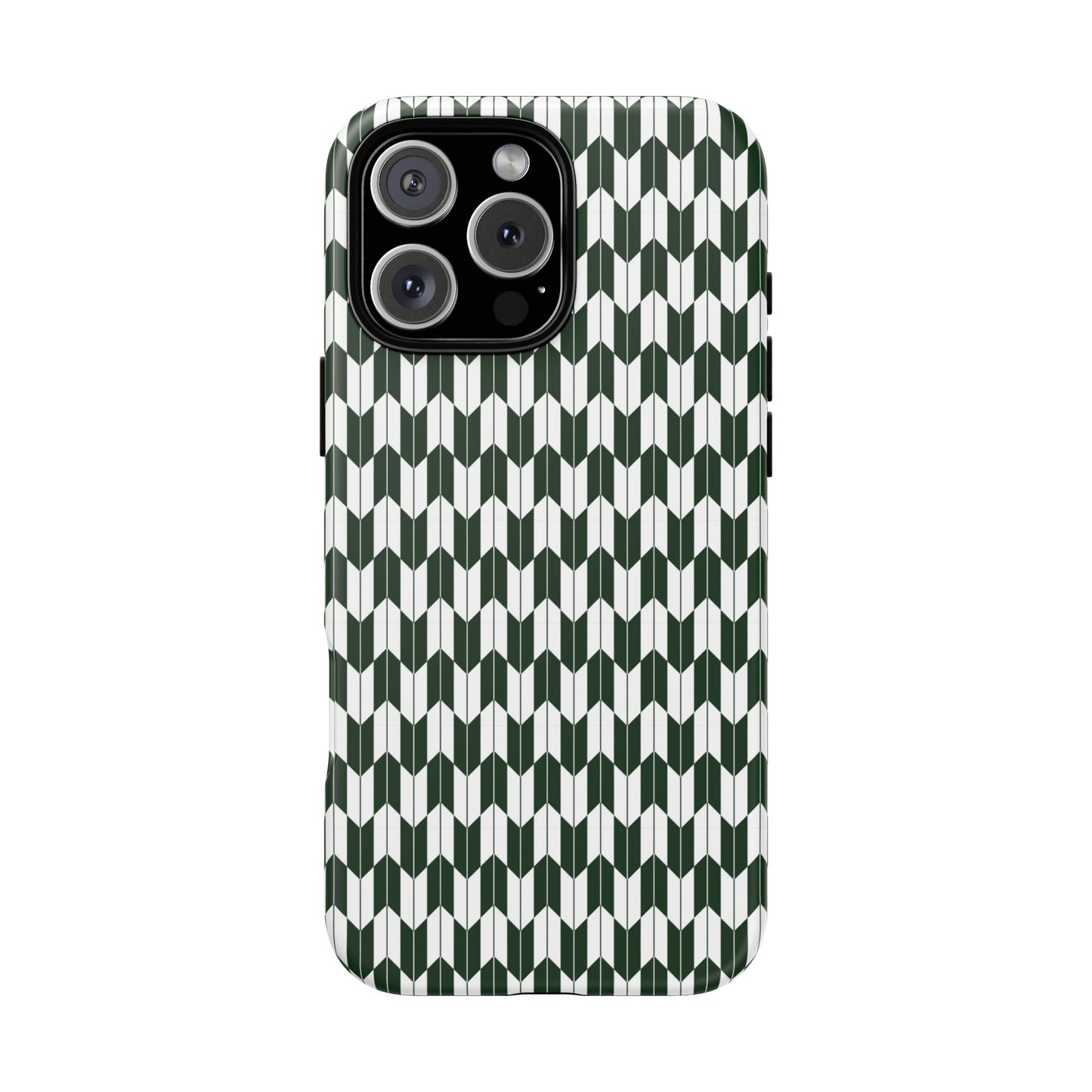 Green Harmony Geometric Phone Case – Durable, Slim, and MagSafe Compatible - JGUS