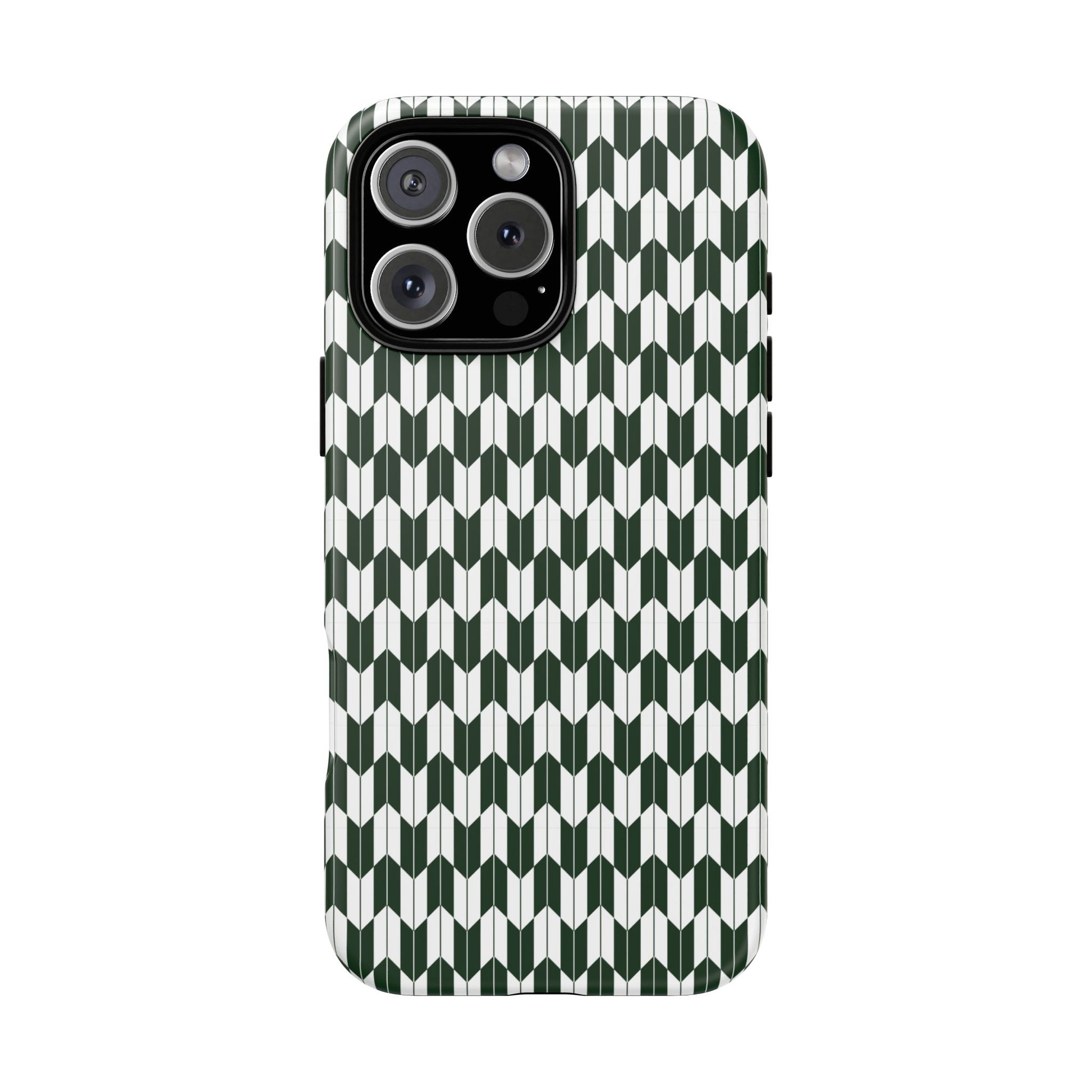 Green Harmony Geometric Phone Case – Durable, Slim, and MagSafe Compatible - JGUS