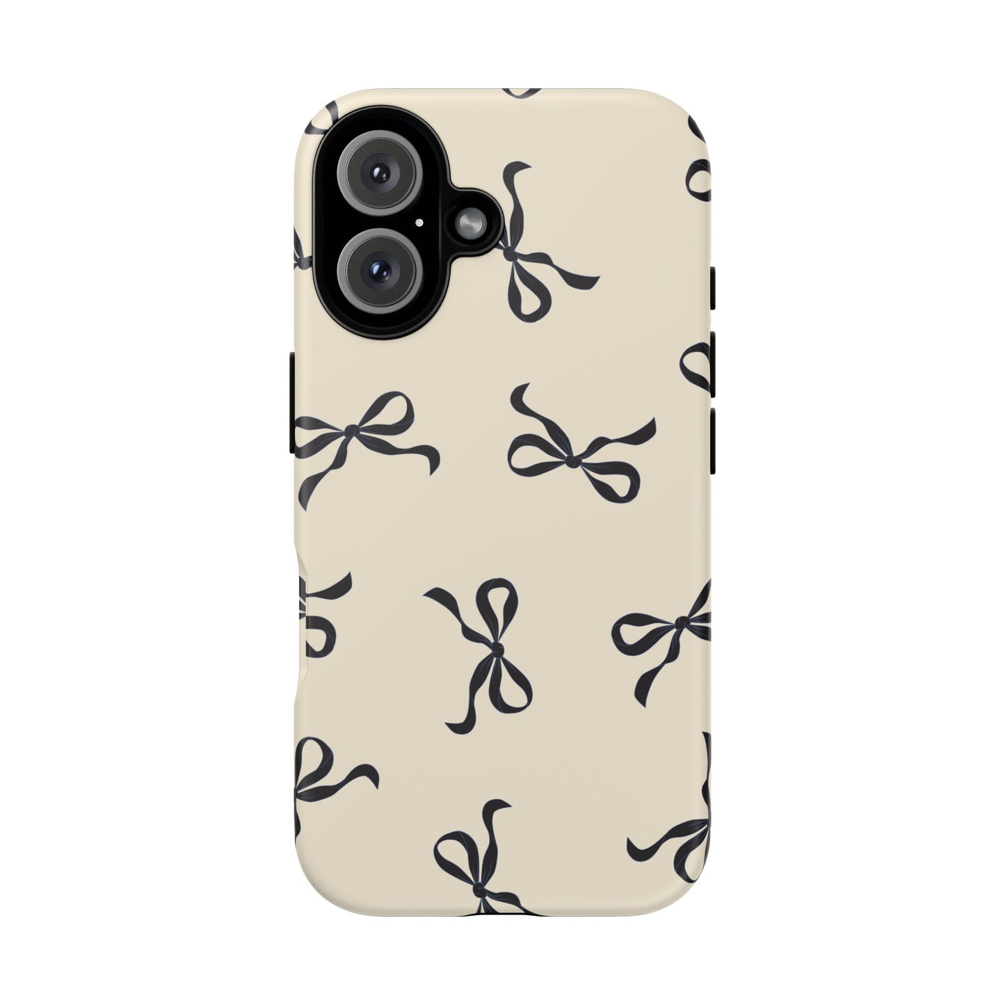 Beige and Black Bow Phone Case - JGUS