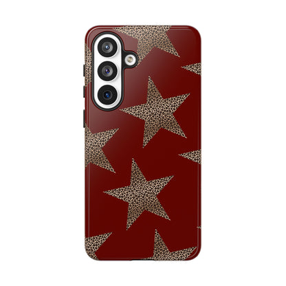 Leopard Star Luxe - Burgundy Edition | Aesthetic Coquette Phone Case for iPhone & Galaxy - JGUS