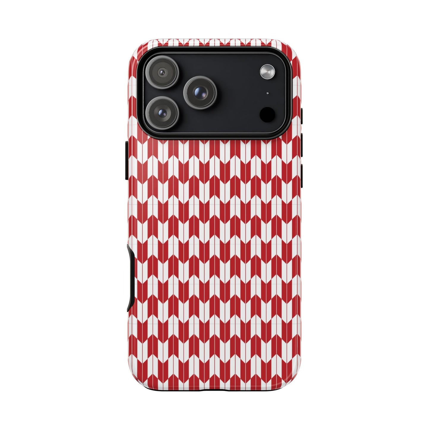 Red Geometric Phone Case for iPhone Samsung Pixel – Bold Pattern Aesthetic Modern Design - JGUS