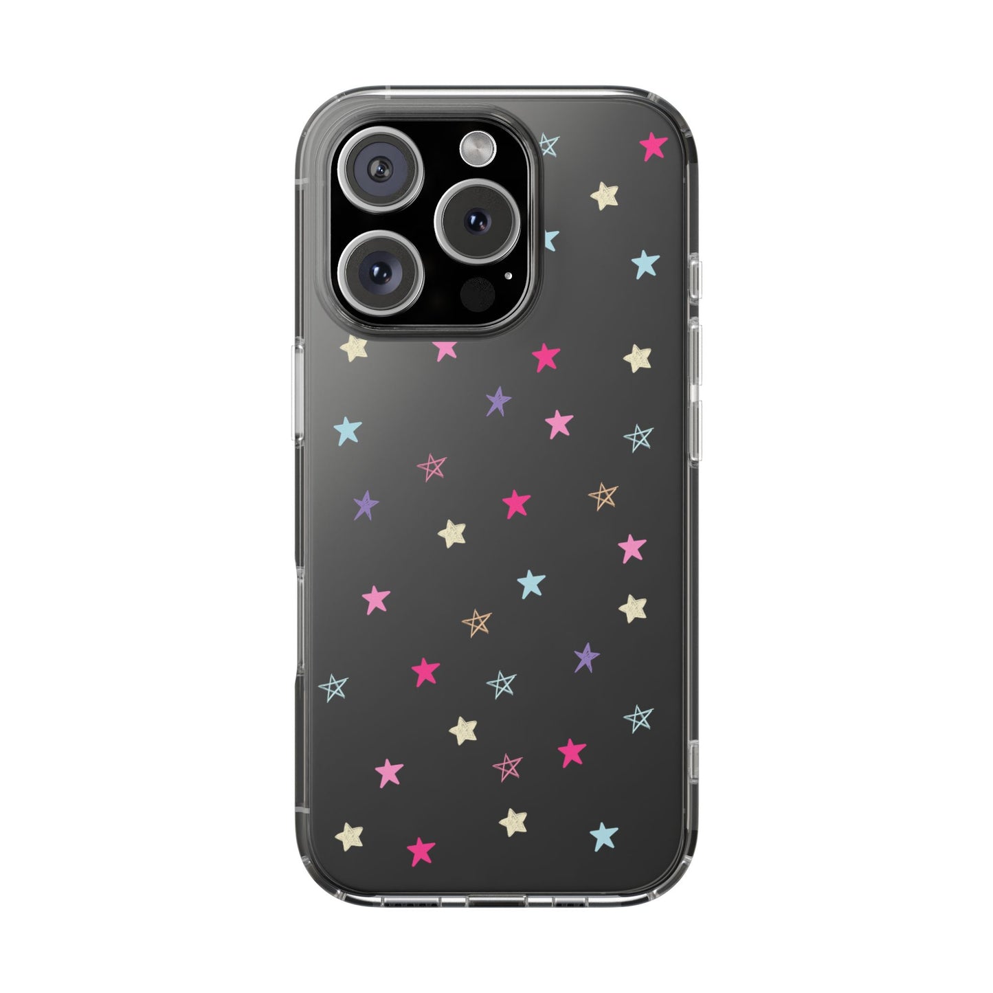 Star Pattern Clear Phone Case