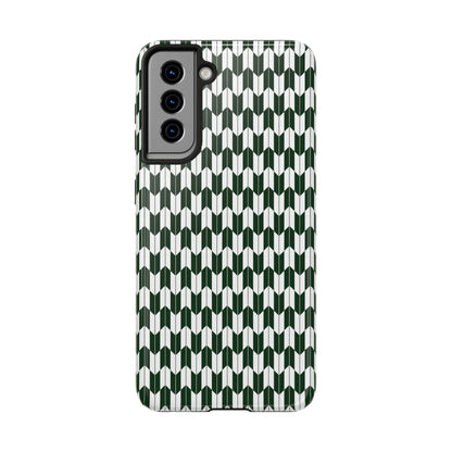 Green Harmony Geometric Phone Case – Durable, Slim, and MagSafe Compatible