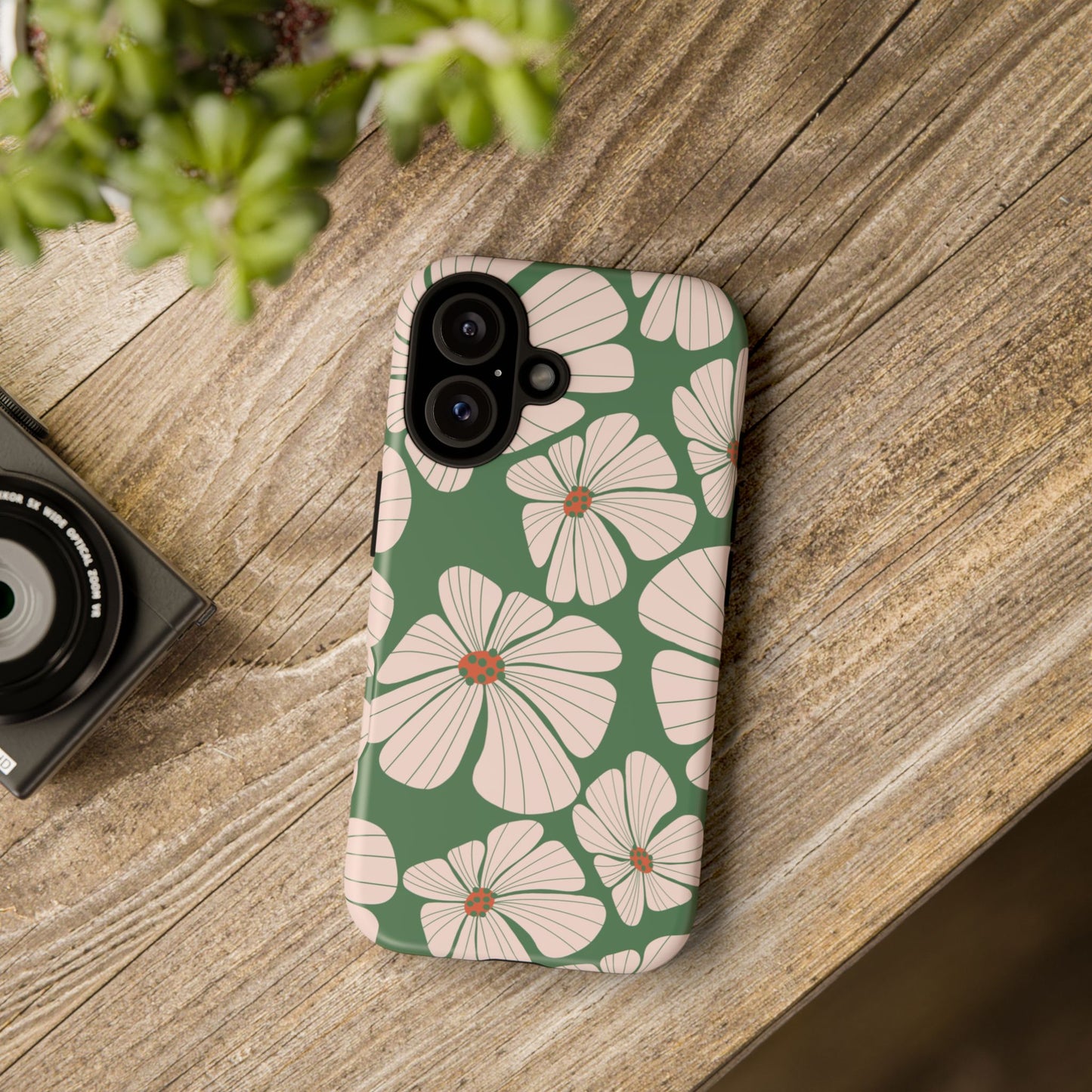 Retro Floral Abstract Phone Case – Vintage 70s & 80s Aesthetic for iPhone & Samsung - JGUS