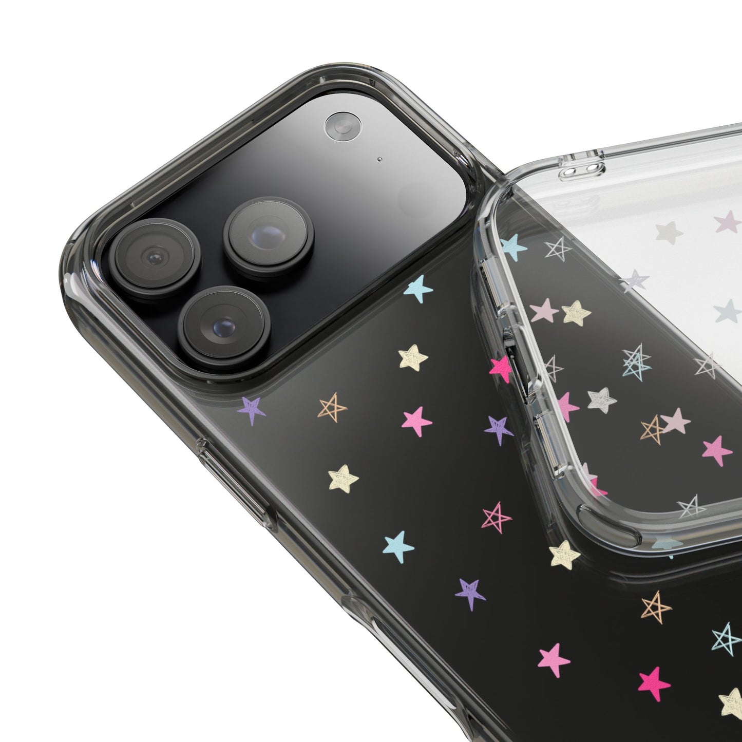 Star Pattern Clear Phone Case